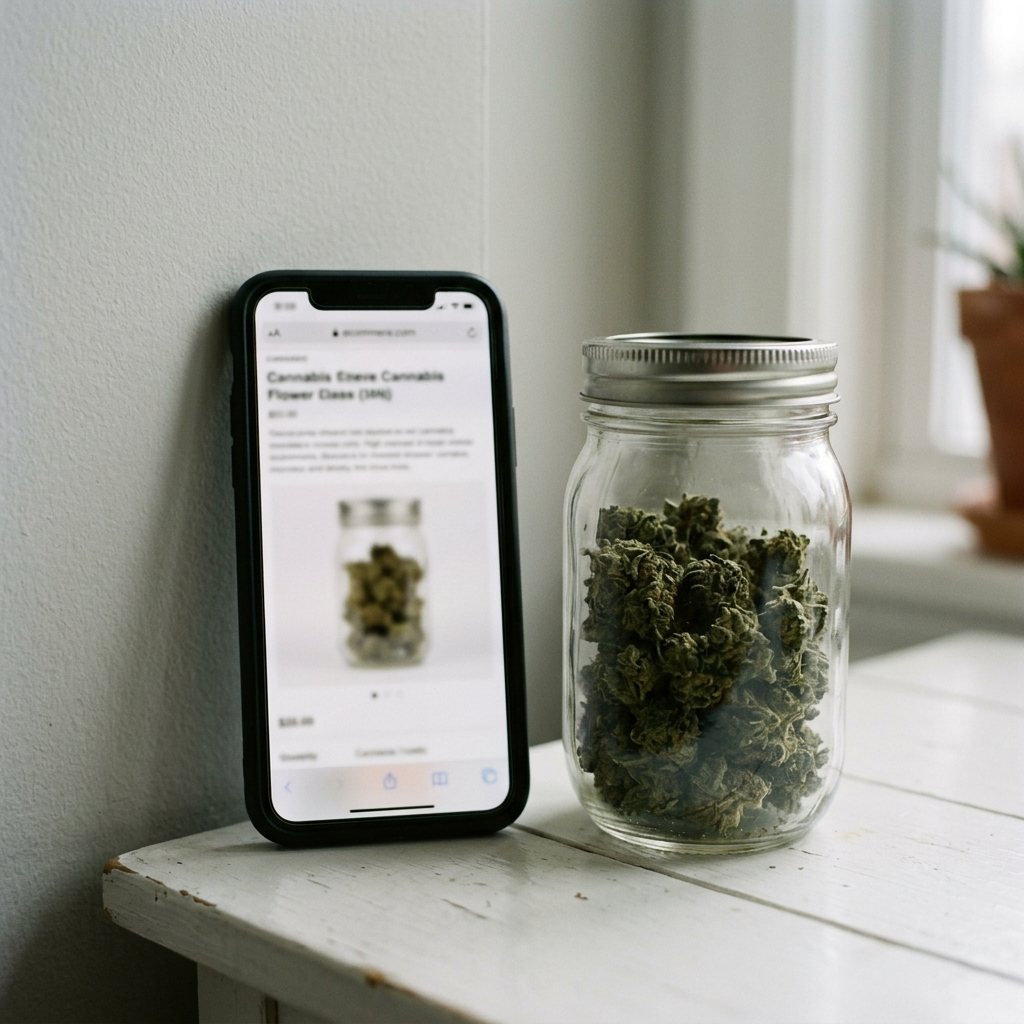 Product page next to the real bag