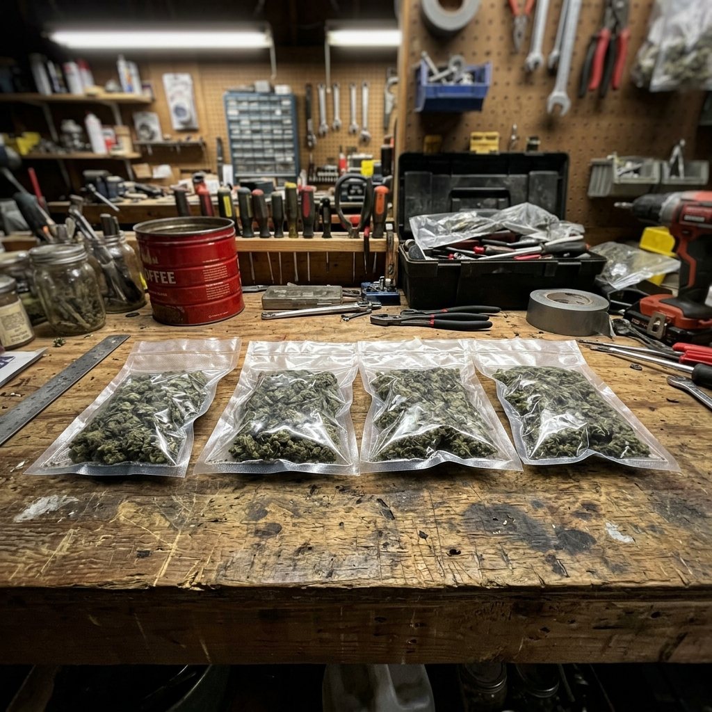 Four sealed bags from the QP