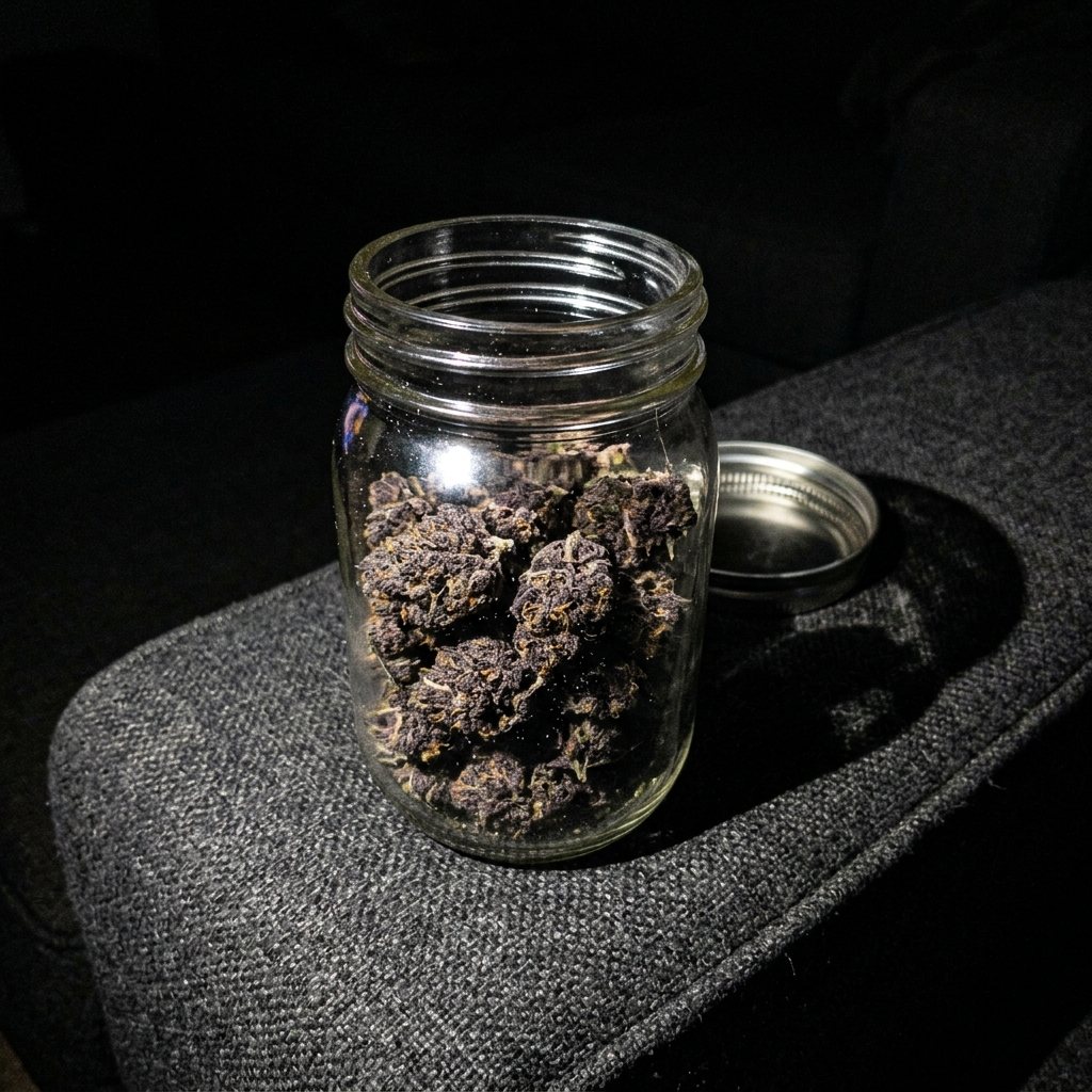 Bag open on the couch